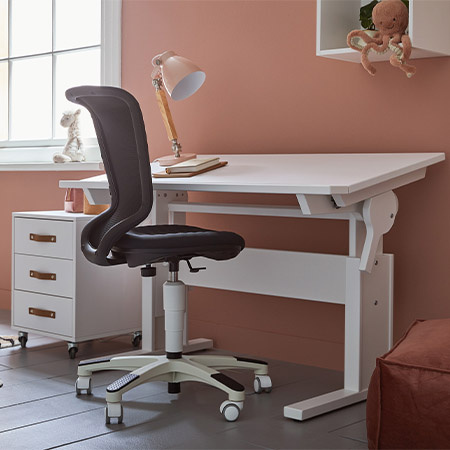 LIFETIME Kidsrooms Writing Desk - Height and Slant Adjustable, whitewash