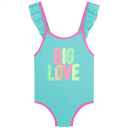 BILLIEBLUSH Girls one piece aque green swimming costume