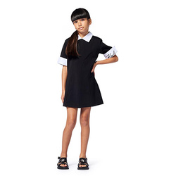 KARL LAGERFELD KIDS  Чорна сукня з коротким рукавом для дівчинки