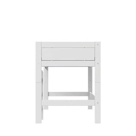 LIFETIME Kidsrooms Łóżko na niskiej antresoli z drabinką 128 cm, białe