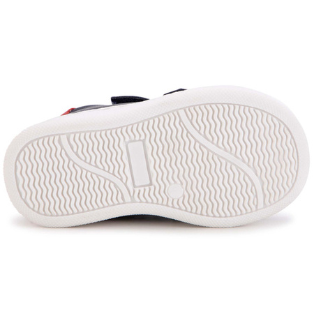 BOSS Kids Trampki chłopięce skórzane granatowe