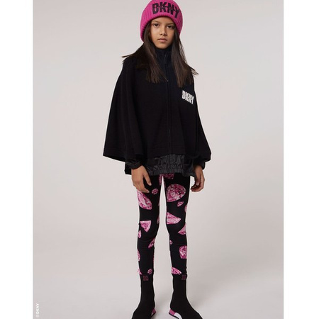 DKNY Leginsy dziewczęce z nadrukiem 