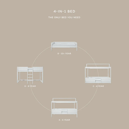 OLIVER FURNITURE Łóżeczko dziecięce Seaside Lille bez tapczanika junior