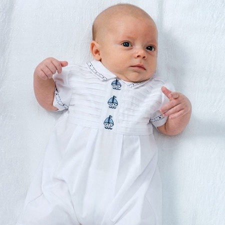 SARAH LOUISE Romper niemowlęcy dla chłopca z czapką