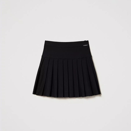 TWINSET Girls short black skirt with pleats