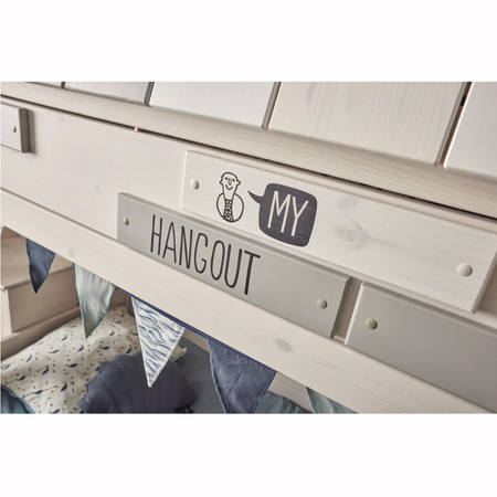 LIFETIME Kidsrooms Bunk Bed with Ladder 90x200 cm My Hangout, whitewash