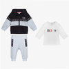 BOSS KIDS Baby track suit in light blue and white