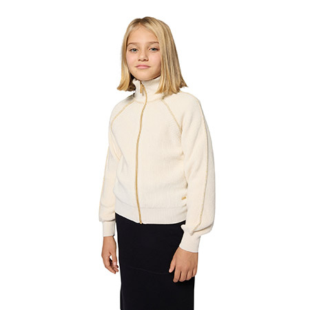 BOSS Kids Kardigan dziewczęcy ecrue