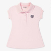 KENZO Kids Baby girls organic cotton Tiger polo dress in pastel pink