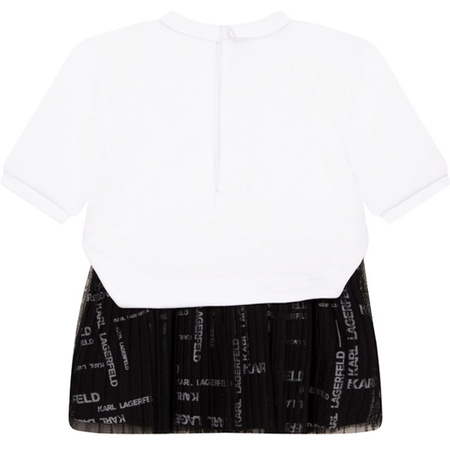 KARL LAGERFELD Kids Baby Girls White Elegant Organza Dress