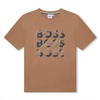 BOSS KIDS T-shirt chłopięcy z krótkim rękawem brązowy