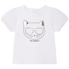 KARL LAGERFELD Kids Komplet dziecięcy dla dziewczynki - T-shirt i spódnica z organy