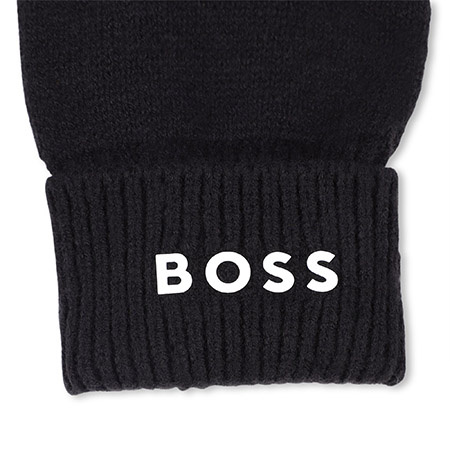 BOSS Kids Boys' black gloves