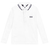 BOSS KIDS Polo chłopięce z krótkim rękawem białe