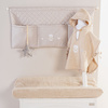 PICCI Nene Baby embroidered hooded poncho 0-2 years brown