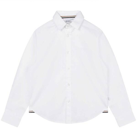 BOSS Kids Boys long sleeve white shirt