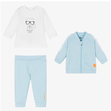 KARL LAGERFELD Kids Baby boys blue and white set