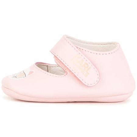 KARL LAGERFELD KIDS Baby girls leather pre-walker trainers