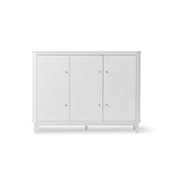 OLIVER FURNITURE Дитячий дерев'яний комод з 3 дверцятами - білий