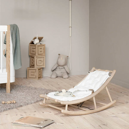 OLIVER FURNITURE baby & toddler rocker, oak/white