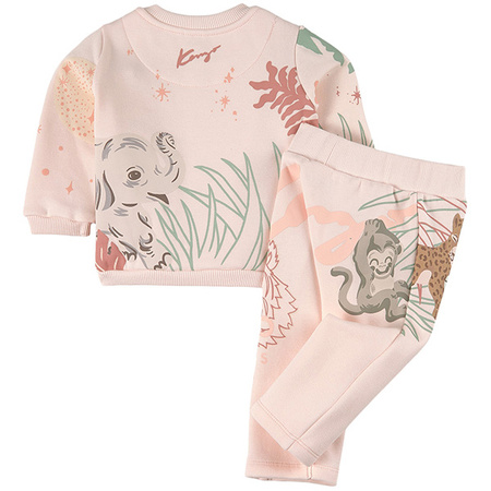 KENZO Kids Komplet niemowlęcy bluza i spodnie Tiger różowy