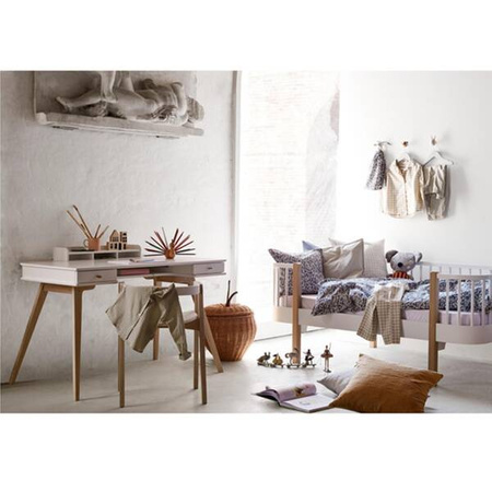 OLIVER FURNITURE Biurko dziecięce Wood białe wys. 66 cm