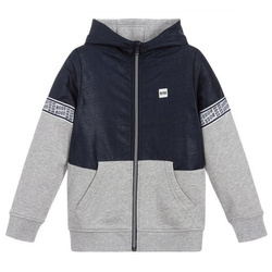 BOSS KIDS Two Material Hooded Cardigan Suit