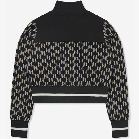 KARL LAGERFELD KIDS Brown and black mpnogram print hoddie