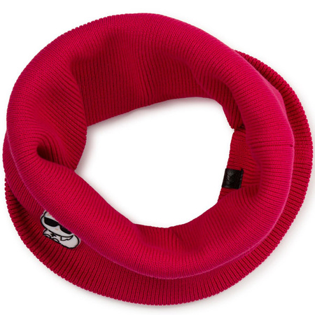 KARL LAGERFELD Kids Girls knitted snood in fuchsia
