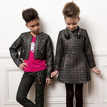 KARL LAGERFELD KIDS Sukienka dziewczęca z długim rękawem