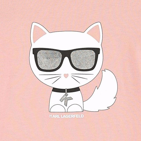 KARL LAGERFELD KIDS T-shirt z krótkim rękawem różowy 