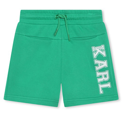 KARL LAGERFELD Boys bermuda shorts in green with logo print