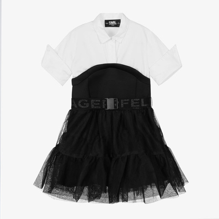 KARL LAGERFELD KIDS Black and white dress