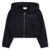 The Marc Jacobs Girls' Hooded Sipped Sweatshirt, navy