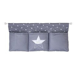 PICCI STELLA Organizer na ścianę z trzema pojemnymi kieszeniami szary