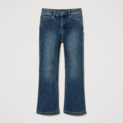 TWINSET Elaganckie spodnie dla dziewczynki z rozcięciem czarne