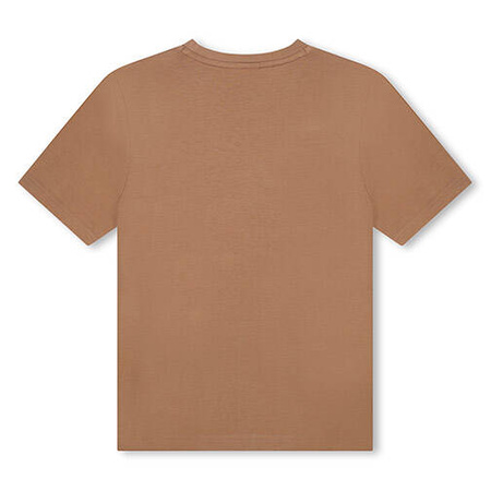 BOSS KIDS T-shirt chłopięcy z krótkim rękawem brązowy