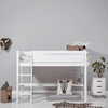 LIFETIME Kidsrooms Łóżko na niskiej antresoli ze schodami 120x200 cm, białe