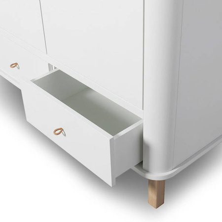 OLIVER FURNITURE Szafa dziecięca trzydrzwiowa WOOD biała