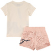 KENZO Kids Komplet dziecięcy dla dziewczynki - t-shirt oraz spodenki z nadrukiem 