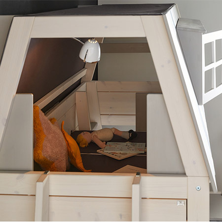 LIFETIME Kidsrooms Łóżko dziecięce piętrowe My Hangout 90/140/200 cm, whitewash