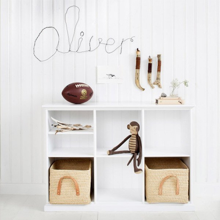 OLIVER FURNITURE 5 EXTRA SHELVES FOR CABINET LOW WITH 10 ROOMS, WHITE