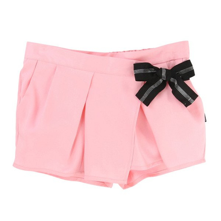 KARL LAGERFELD KIDS Spodenki dziewczęce różowe z kokardą