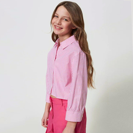 TWINSET Girls striped poplin shirt