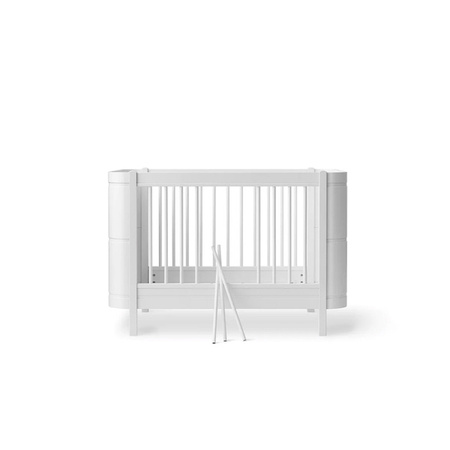  OLIVER FURNITURE Łóżeczko dziecięce Wood MINI white + z pakietem junior do 9 lat