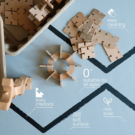 EEVEVE Mata dziecięce PLAYMAT Beni - Cloudy Gray