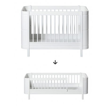 OLIVER FURNITURE Conversion kit Wood Łóżeczko do tapczanika junior, biały