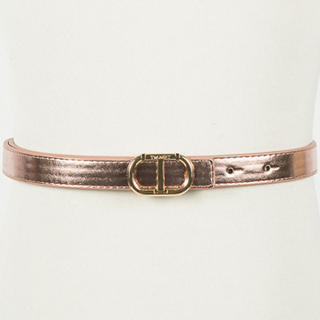 TWINSET Girls leather belt in platinum