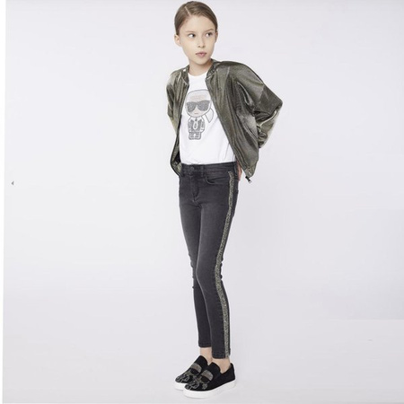 KARL LAGERFELD KIDS T-shirt dziewczęcy z krótkim rękawem