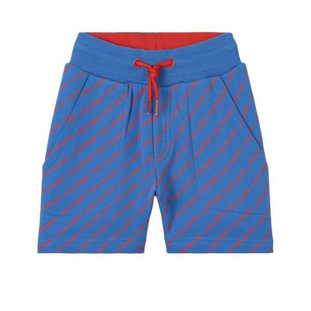 THE MARC JACOBS Spodenki chłopięce niebieskie z nadrukiem logo